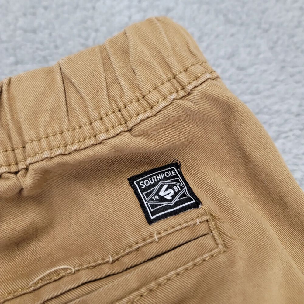 Southpole Pants Mens Medium‎ Brown Flex Drawstring Cuffed Joggers Athleisure - Picture 5 of 11